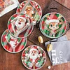 (US Local)6pcs Set Xmas Theme DIY Diamond Painting Coasters Kit with Holder Kit