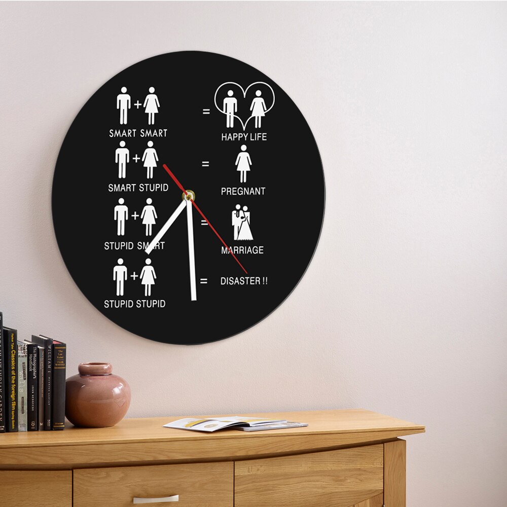 

Funny 7 Lovely Logics - Frameless Acrylic Wall Clock, 501 Original