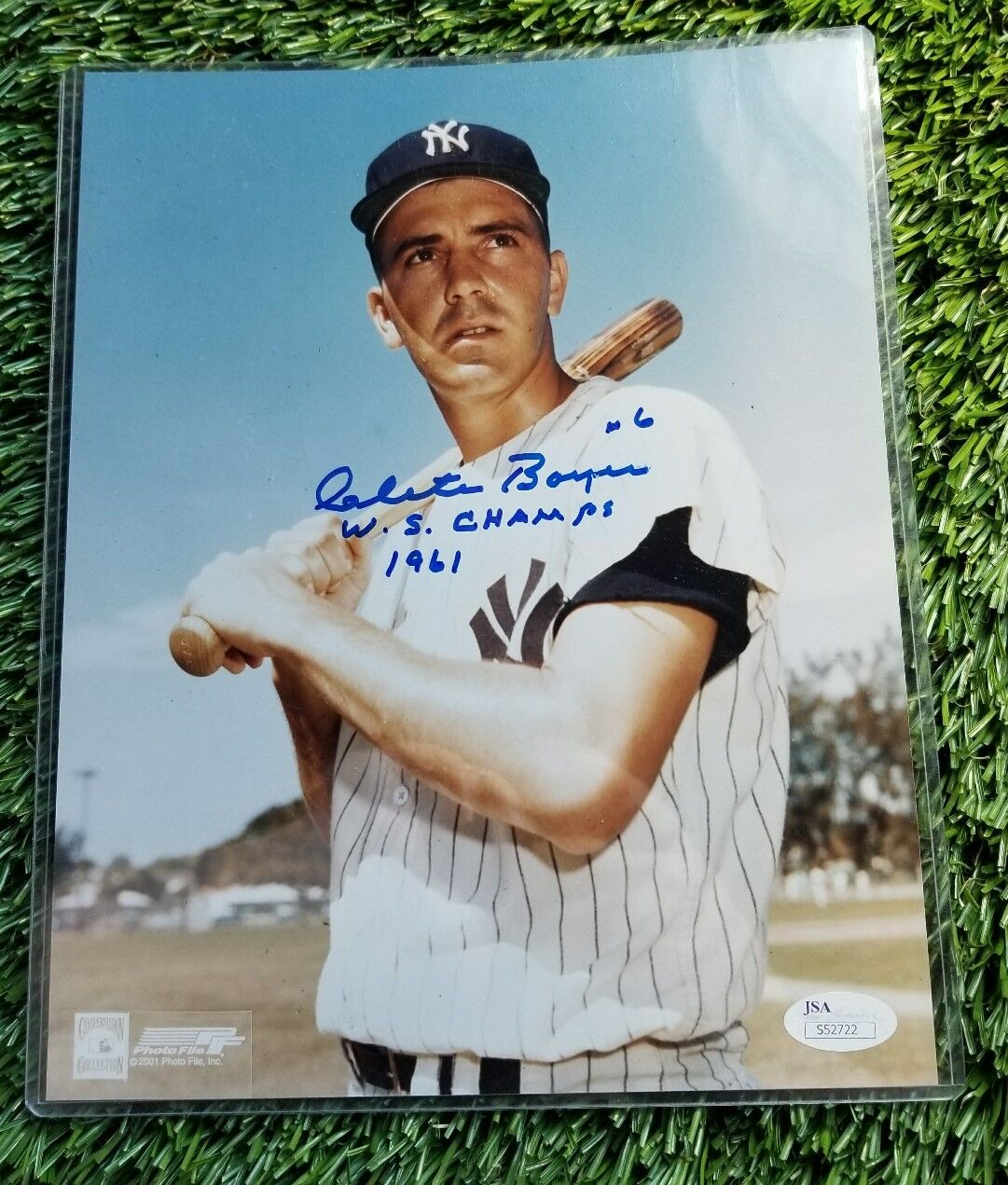 CLETE BOYER SIGNED 8X10 NEW YORK YANKEES COLOR Photo Poster painting INSCRIBED JSA/COA S52722