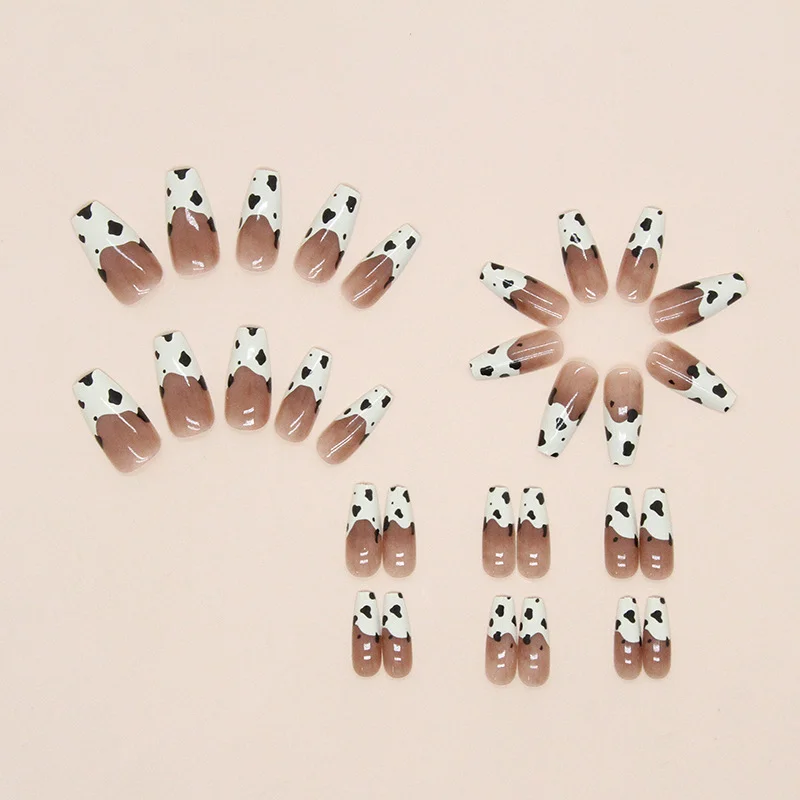 Churchf Churchf Long Ballet Armour Black And White Cow Grain French Nail Ins Wind Wear A 30 Nail