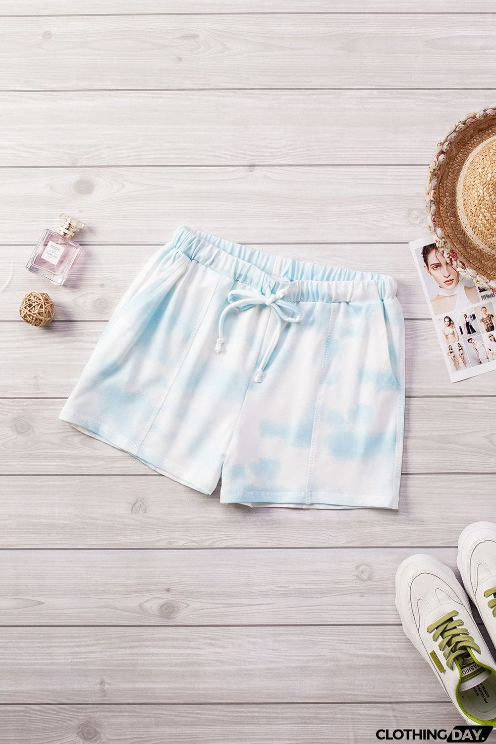 Knit Tie Dye Lounge Shorts