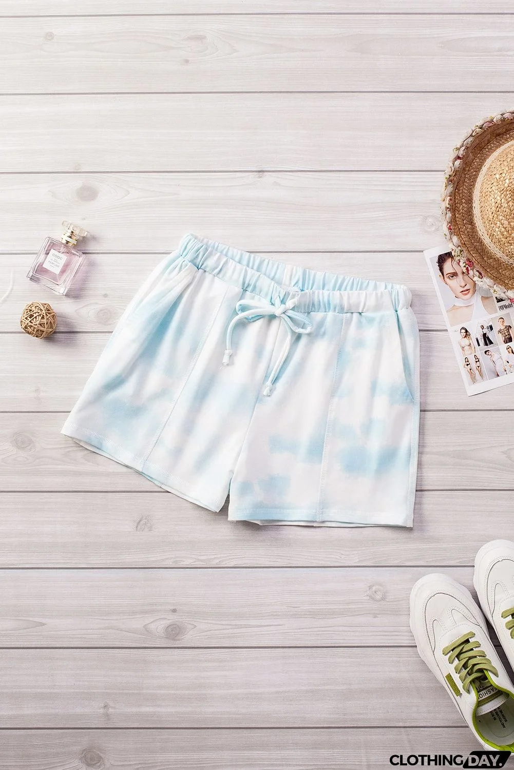 Knit Tie Dye Lounge Shorts