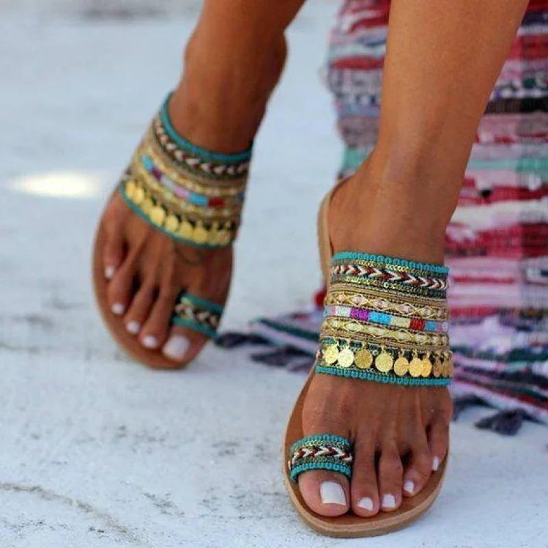 2021 New Summer Sandals For Women Greek Style Handmade Flip Flops Bohemian Sandals Lip Flops Outerwear Fashion Women Shoes