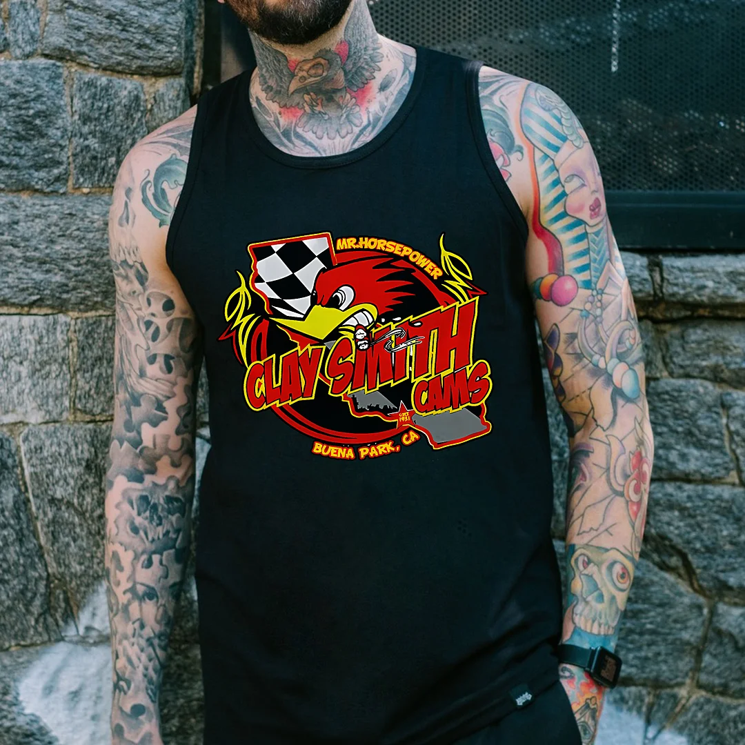 CLAY SMITH CAMS Hot Rod Bird Print Men's Vest