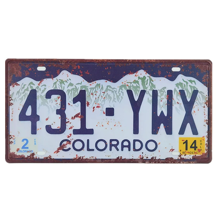 Colorado 431ywx - plaque d’immatriculation de voiture enseignes en étain / panneaux en bois - 5.9x11.8in