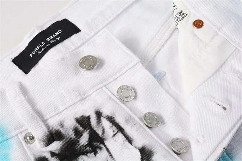 Purple Fashion Jeans 5065