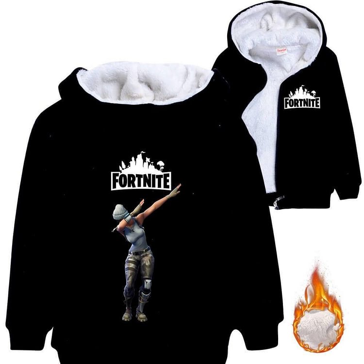 Girls Boys Team Leader Keep Dabbing Print Fleece Lined Zip Up Hoodie-Mayoulove