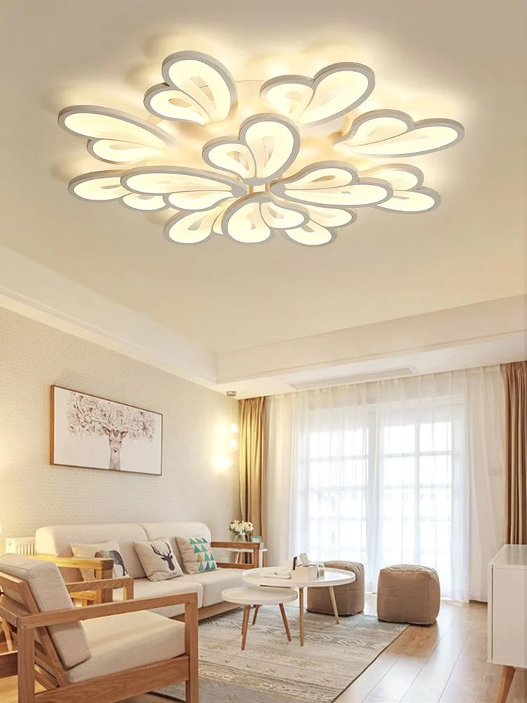 Modern Led Chandelier With Remote Control Acrylic Lights For Living ...