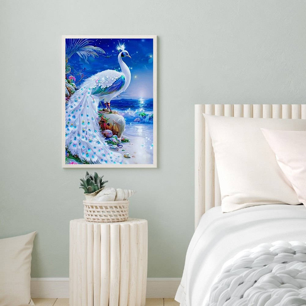 Diamond Painting - Full Round - Peacock(50*90cm)-984731