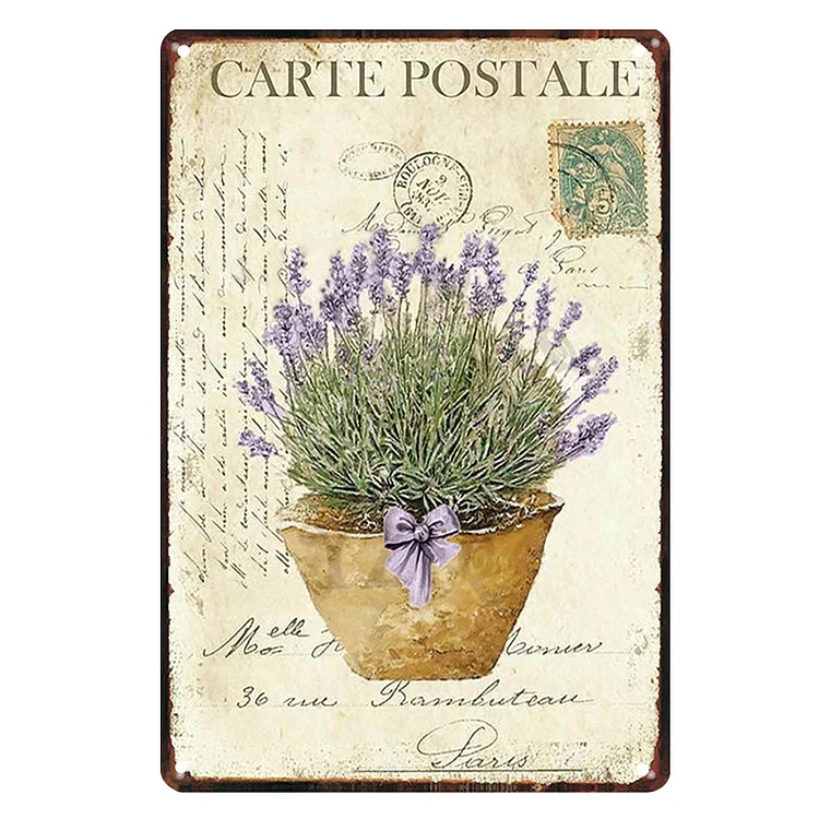 Flower - Vintage Tin Signs/Wooden Signs - 7.9x11.8in & 11.8x15.7in