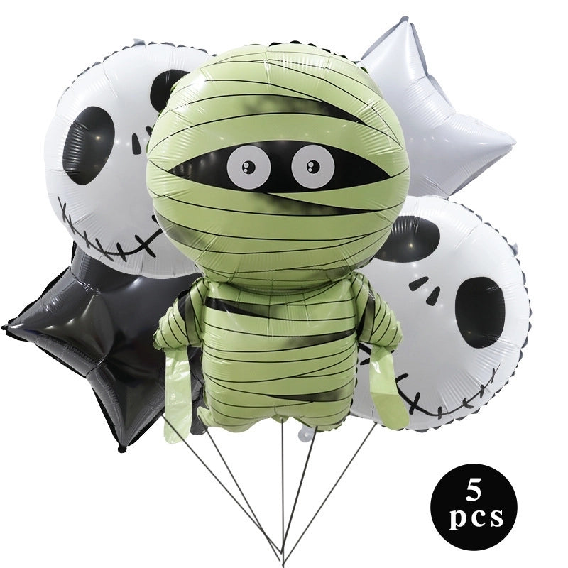 2 Pieces Halloween Geometric Aluminum Film Party Balloon
