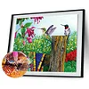 5D DIY Diamond Painting Fence Hummingbird Full Square Drill Craft (50x70CM)