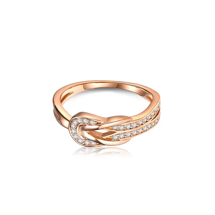 For Daughter - S925 Our Love is Like A Knot that Can Never be Untied Infinity Knot Ring