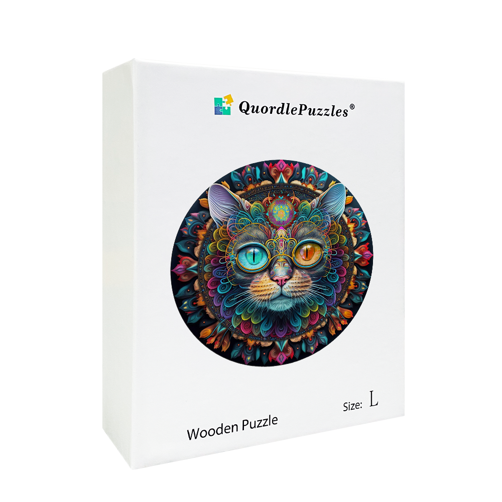 Magic Cat Mandala Wooden Jigsaw Puzzle magic-cat-mandala-wooden-jigsaw-puzzle