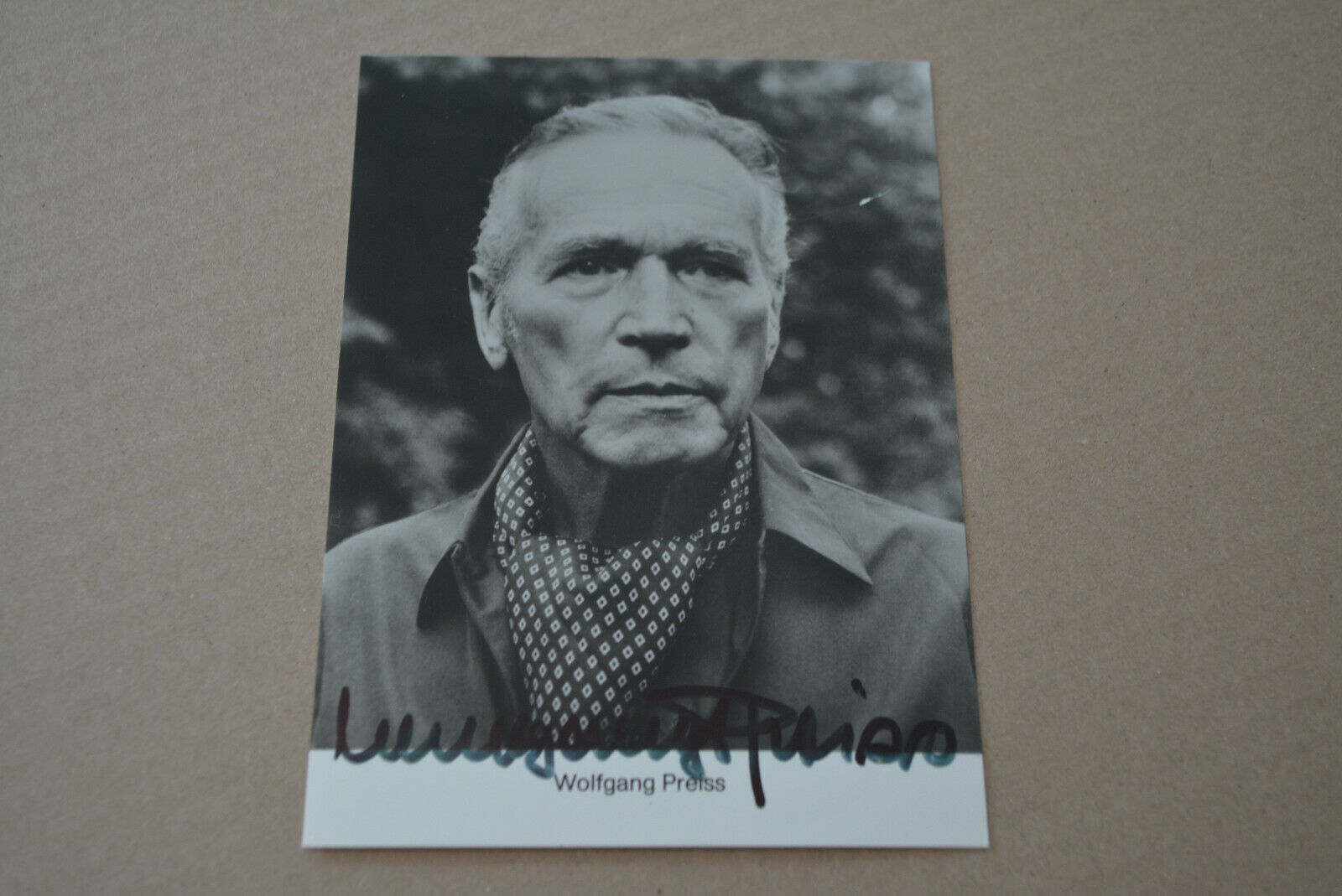 WOLFGANG PREISS (+) signed autograph 3x5 autograph card VINTAGE