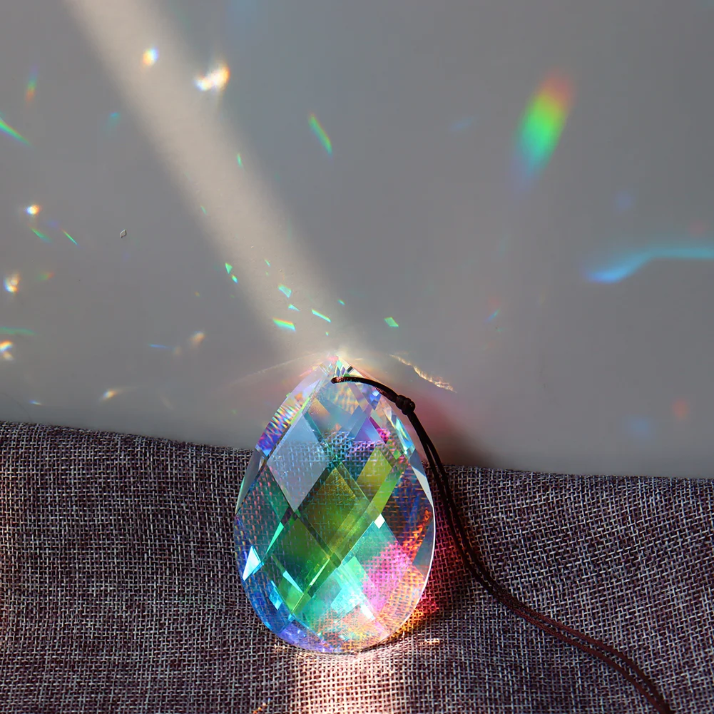 Hanging Crystal Prism Suncatcher Rainbow Maker Chandelier Pendant Drops (G)