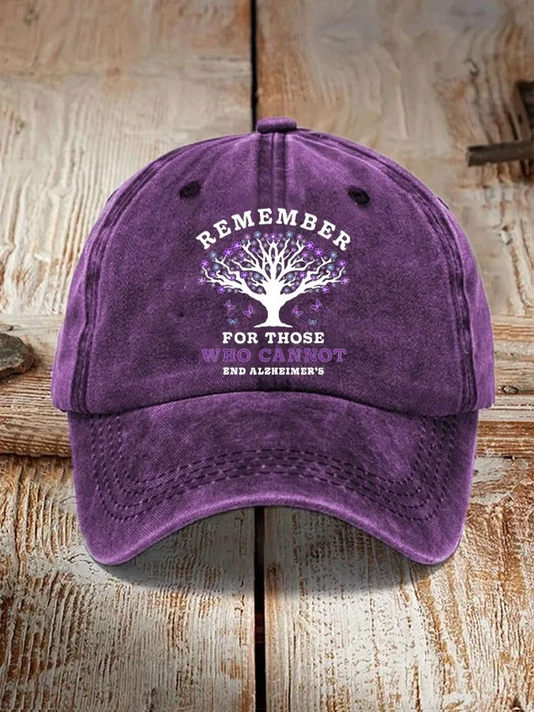 Remember For Those Who Cannot Dementia Alzheimer's Disease Awareness Printed Hat