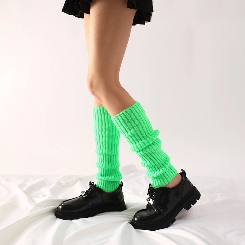 Women’s Fashion Stripe Solid Color Acrylic Jacquard Over The Knee Socks