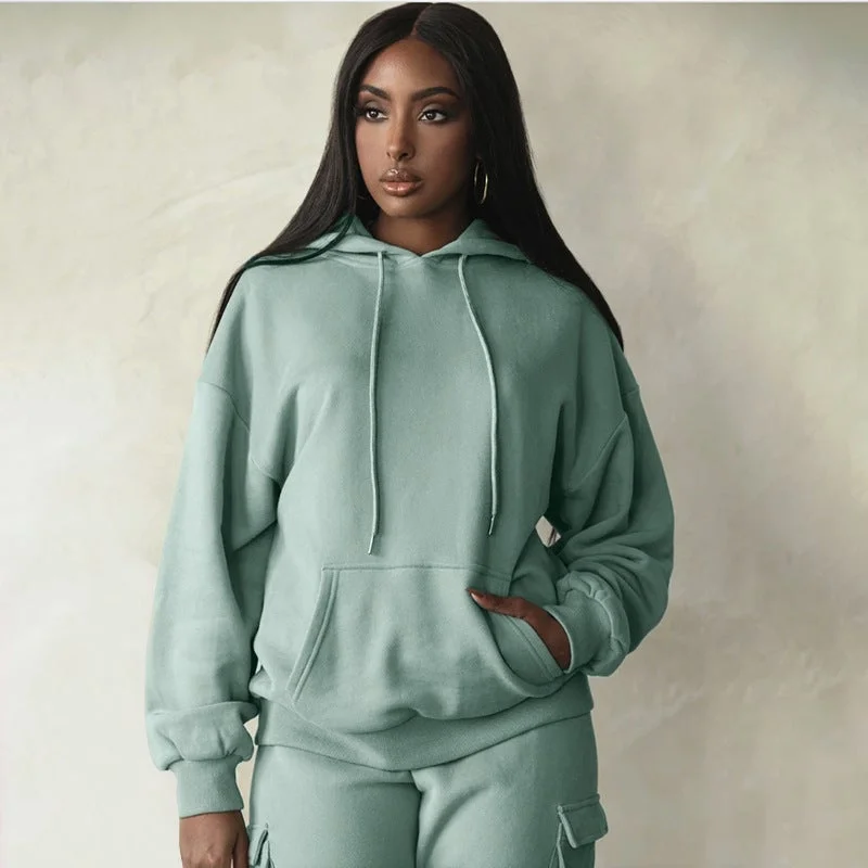 Sweatshirt And Track Pants Set For Women