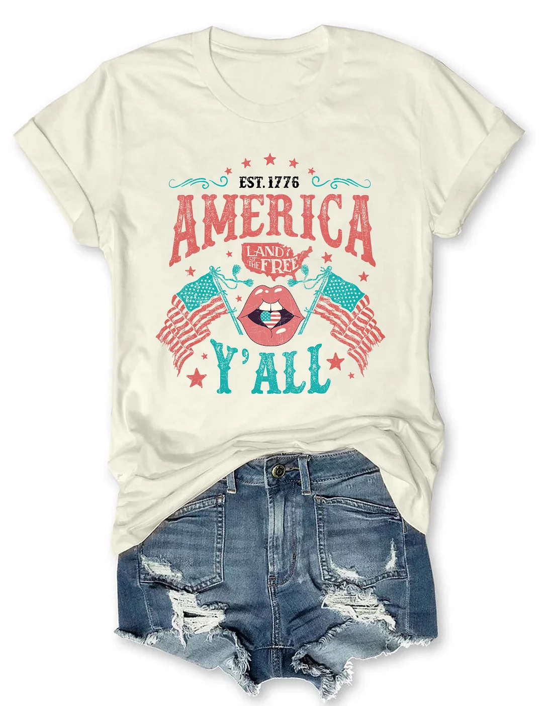 Land of the Free 4th of July T-shirt