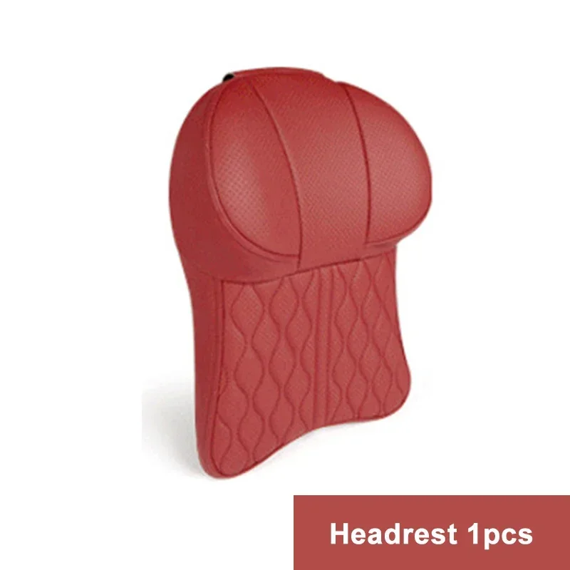 🔥Hot sale exclusive logo🔥Car leather headrest neck pillow car cushion