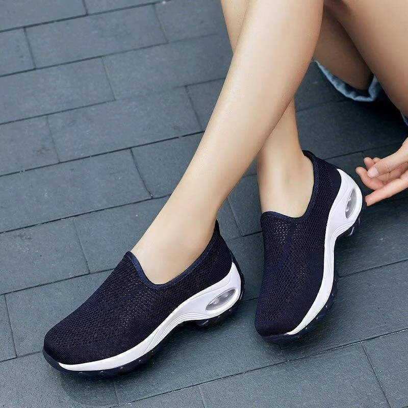 Summer New Casual Slip On Shoes For Women Fashion Woman Breathable Platform Womens Sneakers Flats Tenis Feminino Plataforma