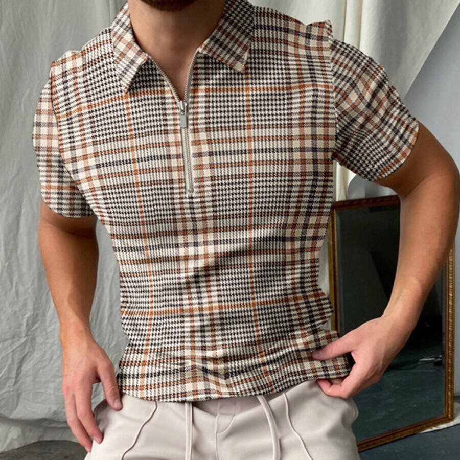 Mens Oxford University Print Short Sleeve Casual T-Shirt/Top SHIRT130 