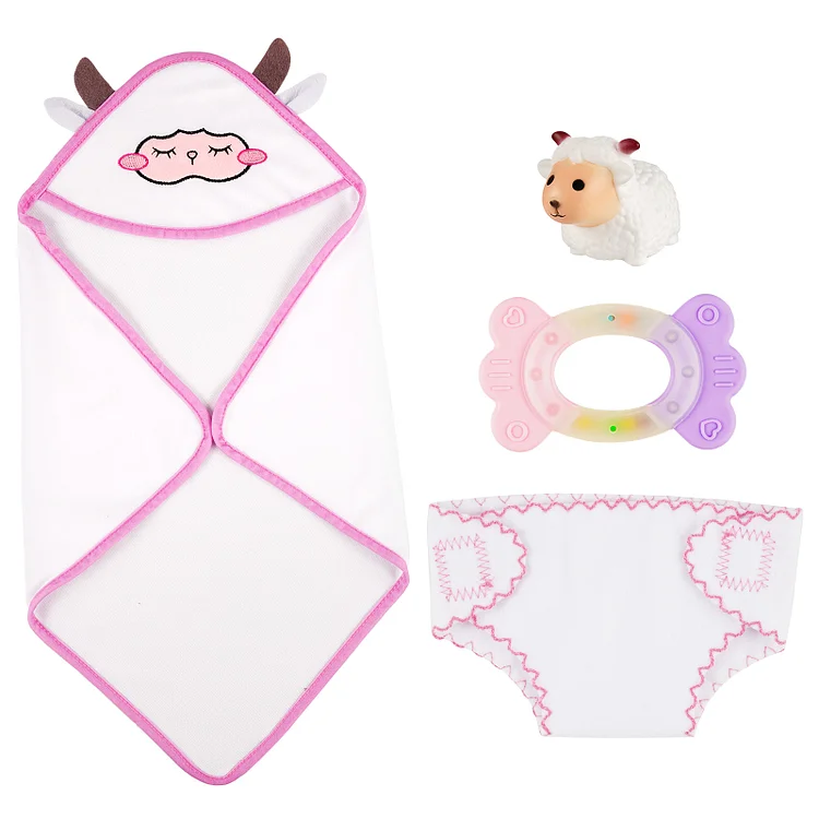 12"-16" Reborn Baby Doll Pink 4 Pcs Accessories Set：Realistic Reborn Baby Dolls By Rsgdolls®