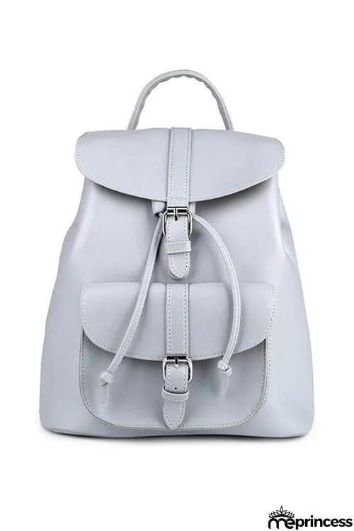 Leather Buckle Backpack