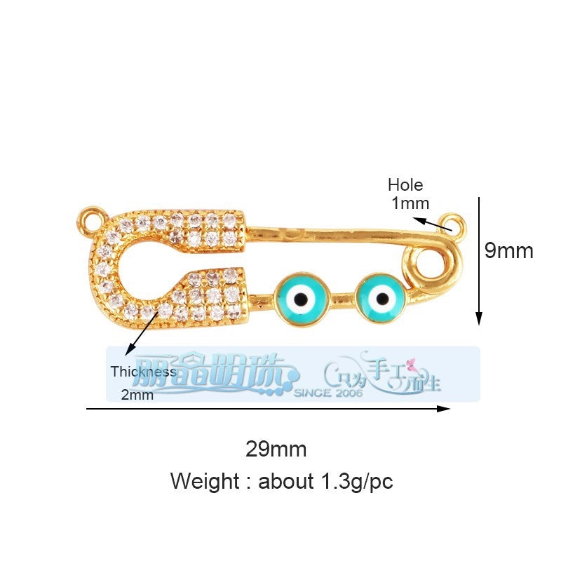 1 Piece Copper Devil’s Eye Pendant Jewelry Accessories