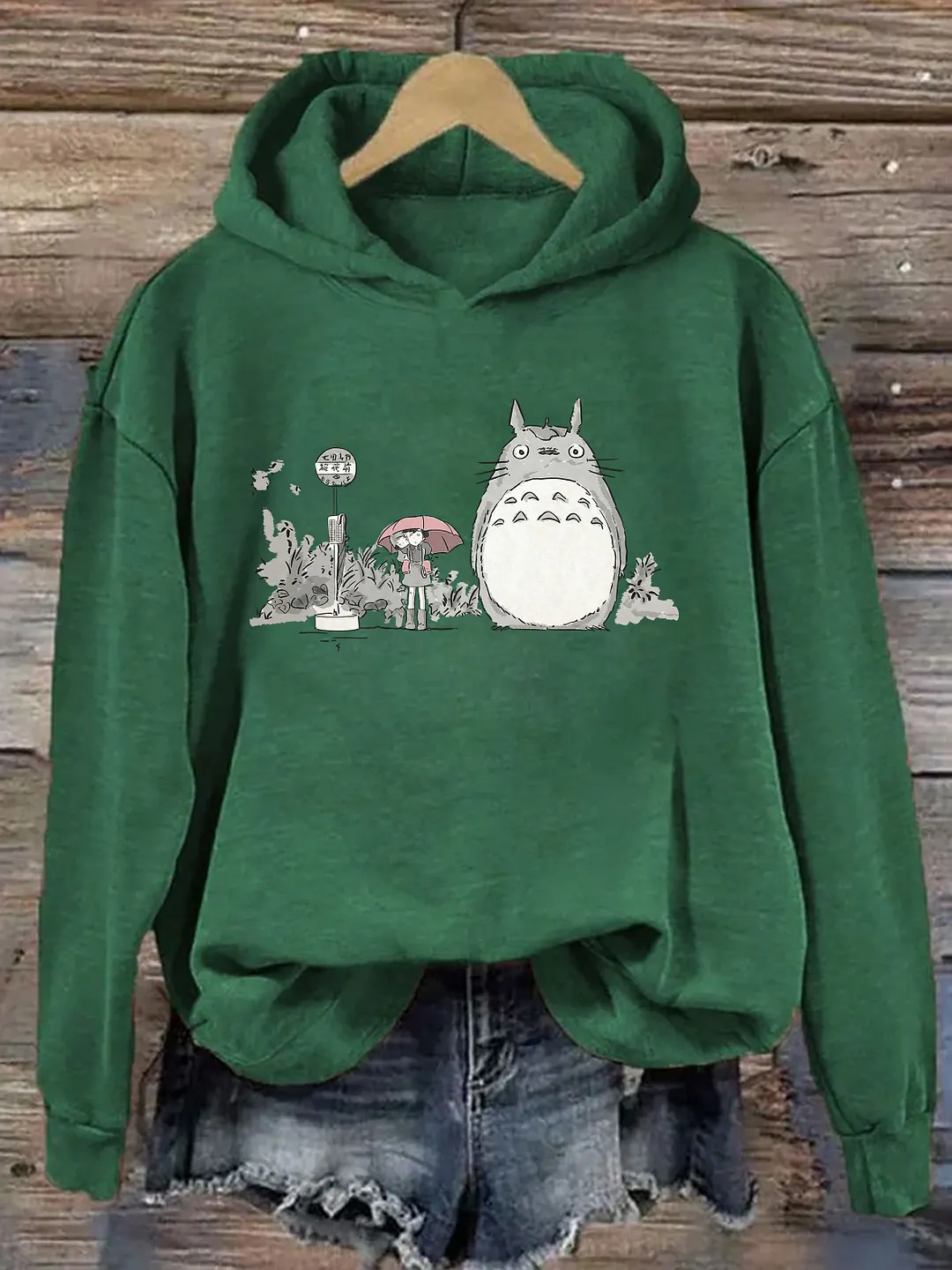 Cute My Neighbor Totoro Raining Scene Hoodie