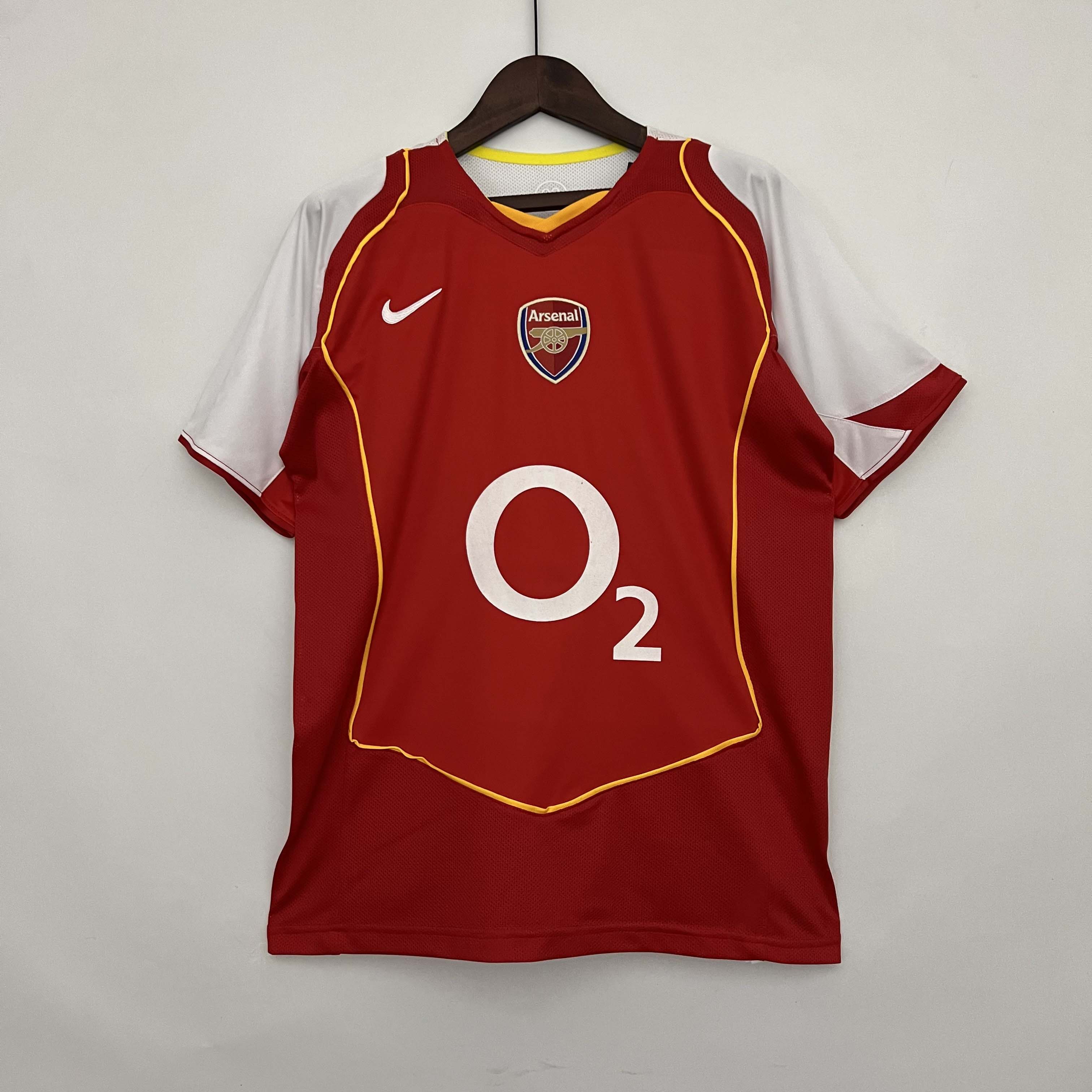2004-2005 Retro Arsenal Home Football Shirt 1:1 Thai Quality- Maxi Kit
