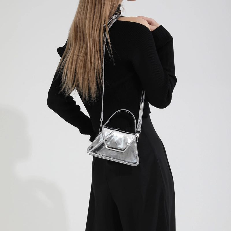 Women’s Girl’S Small Pu Leather Solid Color Basic Streetwear Sewing Thread Magnetic Buckle Crossbody Bag