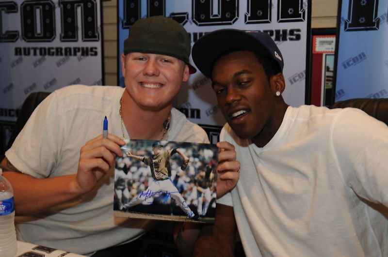 Mat Latos Signed I HATE Cameron Maybin 8x10 Photo Poster painting PSA/DNA COA Padres Baseball