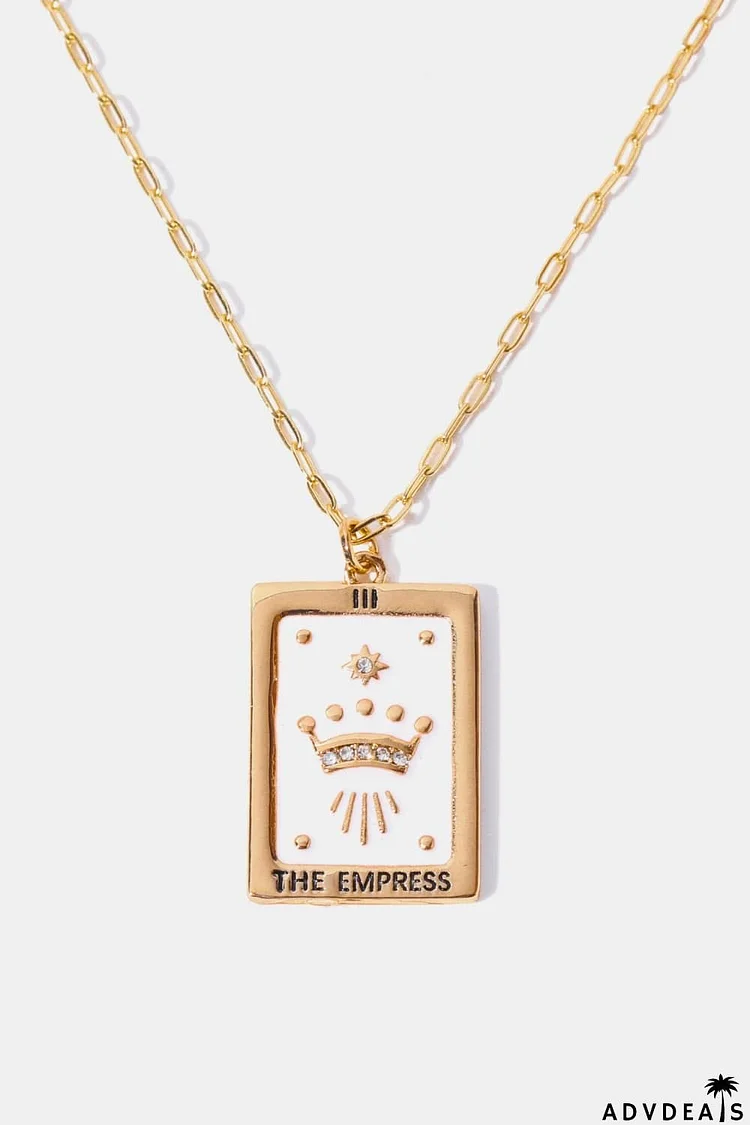 Tarot Card Pendant Copper Necklace