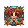 Diamond Painting Double Sided Cute Girl Hanging Pendant for Wall
