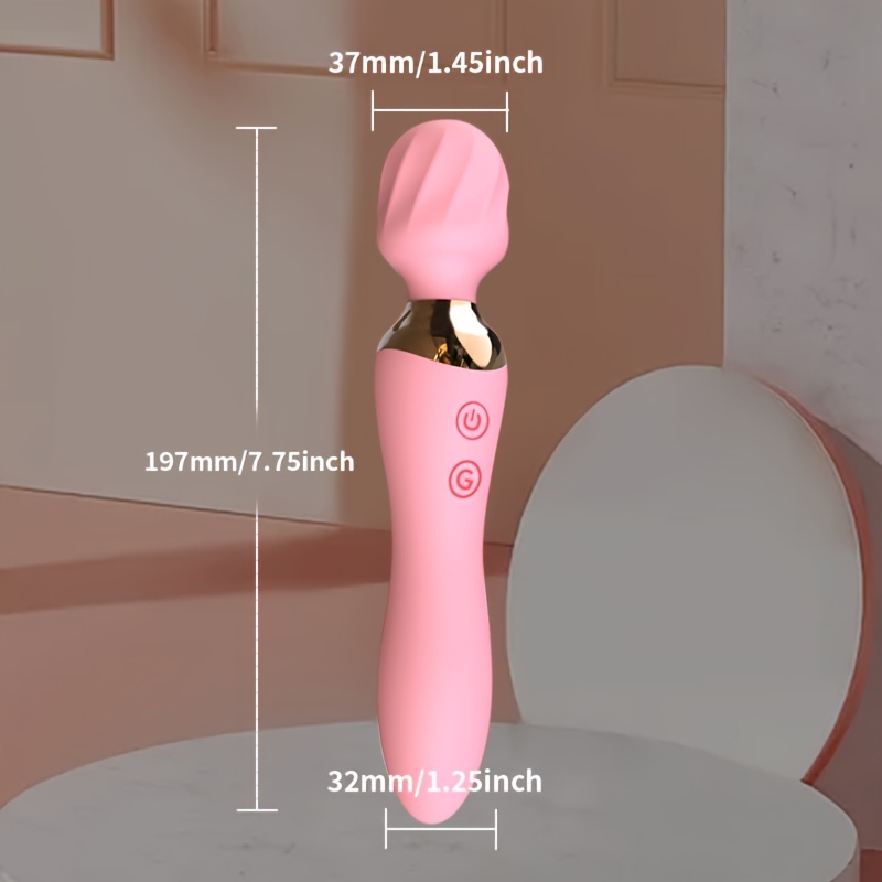 10-Frequency AV Stick Clitoral Stimulator Vibrator with 360° Rotating Head