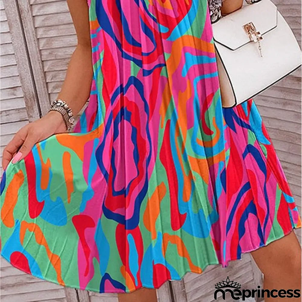Fashion Sleeveless Halter Neck Sling Dress