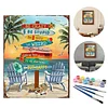 (US Only)Paint By Numbers Kit On Canvas DIY Oil Art Summer Vacation Picture Decor40x50cm