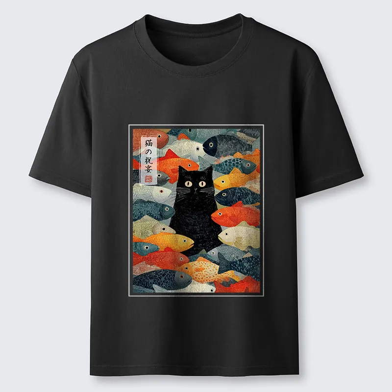 The Cat's Feast Of Fish Classic T-shirt artswardrobe