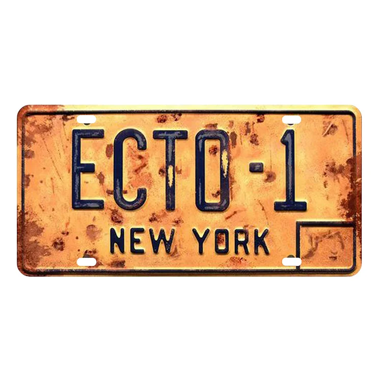 ECTO-1 new york - permis de plaque de voiture - 5.9x11.8inch