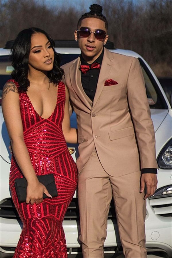 Handsome Notch Lapel  Three-Piece Men Suit Prom Outfit for Men | Ballbellas Ballbellas