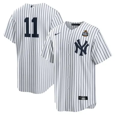 Men's New York Yankees #11 Anthony Volpe  White 2024 World Series Home Replica Player Jersey