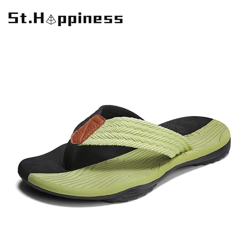 2021 New Arrival Summer Men Flip Flops High Quality Beach Sandals Anti-slip Zapatos Hombre Casual Shoes Wholesale