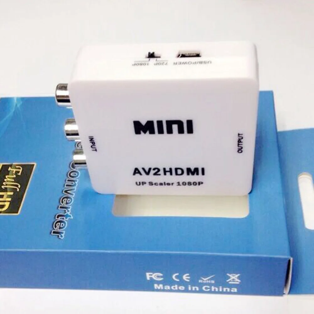 Mini AV To HDMI Video Converter Full HD 1080P AV Conver HDMI Plug And Play