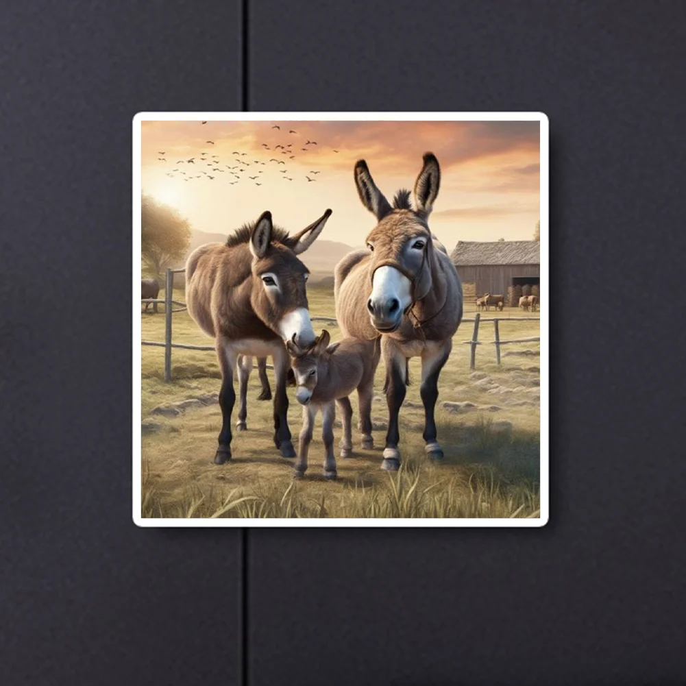 Diamond Painting - Full Round Drill - Farm Donkey(Canvas|30*30cm)