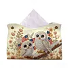 DIY PU Diamond Painting Tissue Box Kit Desktop Tissue Holder with Rhinestone Diamond Desk Decorative Tissue Box for Adults Desktop Storage Organizer (Love)