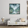 Moonlight Over Lotus Pond-14CT Stamped Cross Stitch Egyptian Cotton 46*46cm/18.11*18.11in tapestrymarket