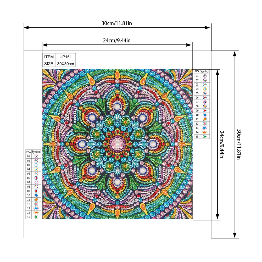 Diamond Painting - Special Shaped Drill - Mandala(30*30cm)