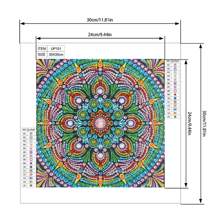 Partial Drills Crystal Diamond Painting - Mandala - 30*30cm